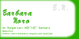 barbara moro business card